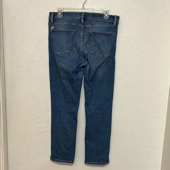 Frame Denim Le High Straight Blue Distressed Jeans Modern - Picture 5 of 11